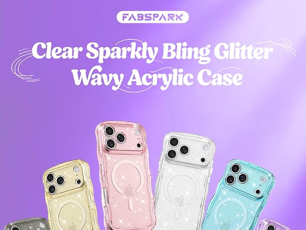 crystal Clear case transparent case magnetic case glitter case Glossy case cute case aesthetic case