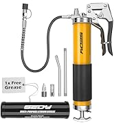 SEDY Heavy Duty Grease Gun Kit - 14oz Free Grease Tube 8000 PSI Pistol High Pressure Flexible Hos...