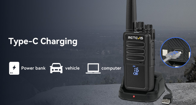 walkie talkies type-c charging
