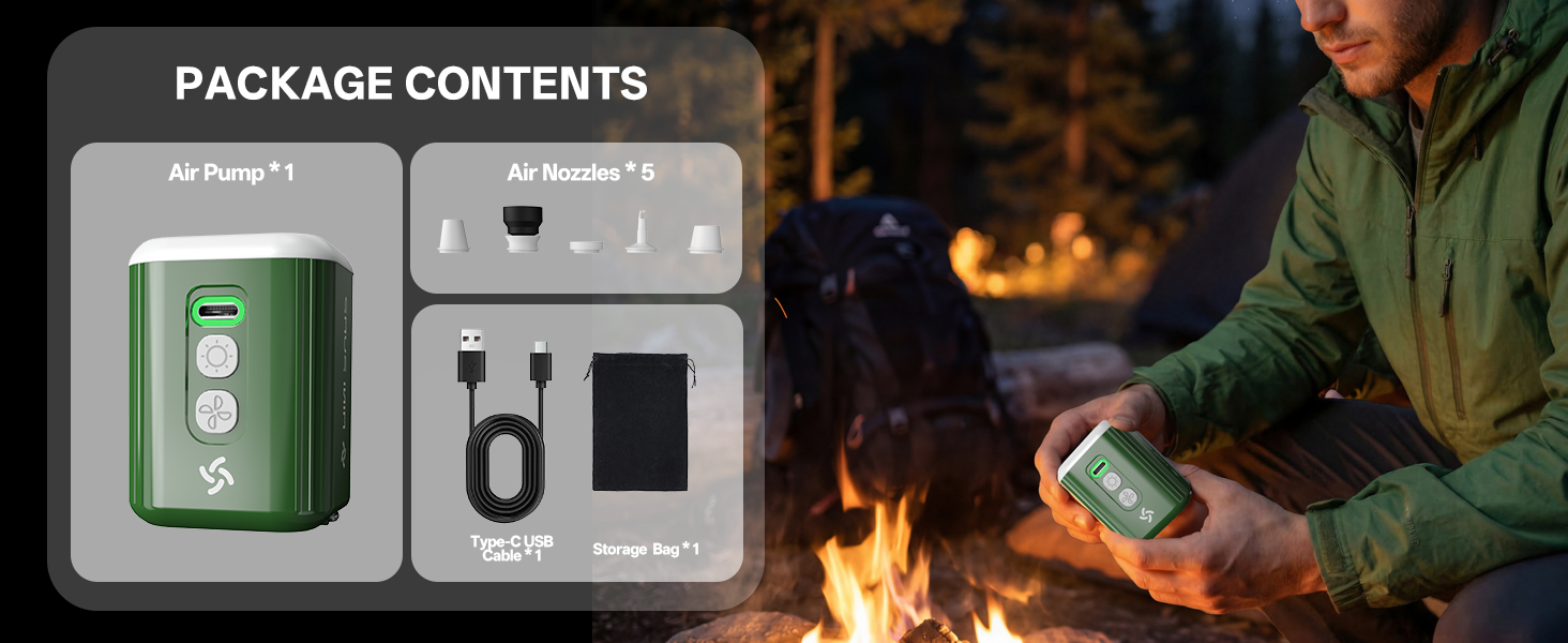 pump for inflatables portable vacuum pump electric battery vacuum bag pump camping air pump