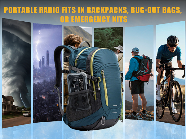 Hand Crank Emergency Radio, 10000mAh Weather Radio with AM/FM/NOAA