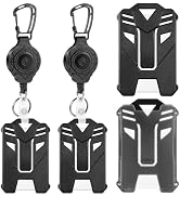 BESARME 2 Set Retractable Badge Holders Heavy Duty Carabiner Badge Reel Retractable Keychain with...