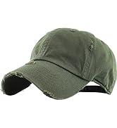 KBETHOS Vintage Washed Distressed Cotton Dad Hat Baseball Cap Adjustable Polo Trucker Unisex Styl...