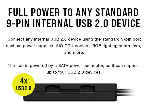 SATA usb hub, usb hub, 4 port usb hub, internal usb 2.0 hub, magnetic usb hub