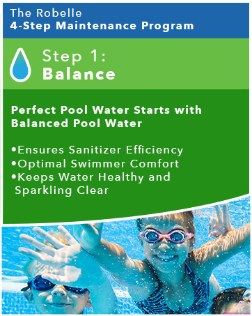 Balanced Pool Water Ensures Sanitizer Efficiency, Swimmer Comfort and clear and helthy pool water
