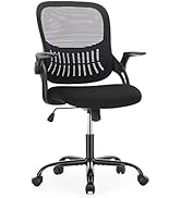 DUMOS Office Computer Desk Chair, Ergonomic Mid-Back Mesh Rolling Work Swivel Task Chairs with Wh...