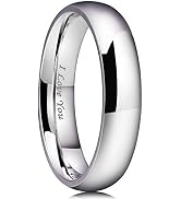 King Will 316L Stainless Steel Wedding Band for Men Women-2-8mm Width Wedding Ring in Black/Slive...
