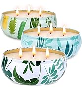 Citronella Candles Outdoor, 3-Wick Large Citronella Candles for Patio, 3 Packs Natural Soy Wax Su...