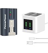 Replacement for Ring Doorbell Battery with Charger Station, 6040mAh Rechargeable Ring Batteries C...