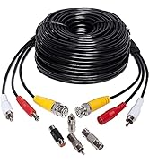 USA Sales Group 100ft HD Audio Video Security Camera BNC Power Cable ?opper - Gift BNC - Pre-Made...