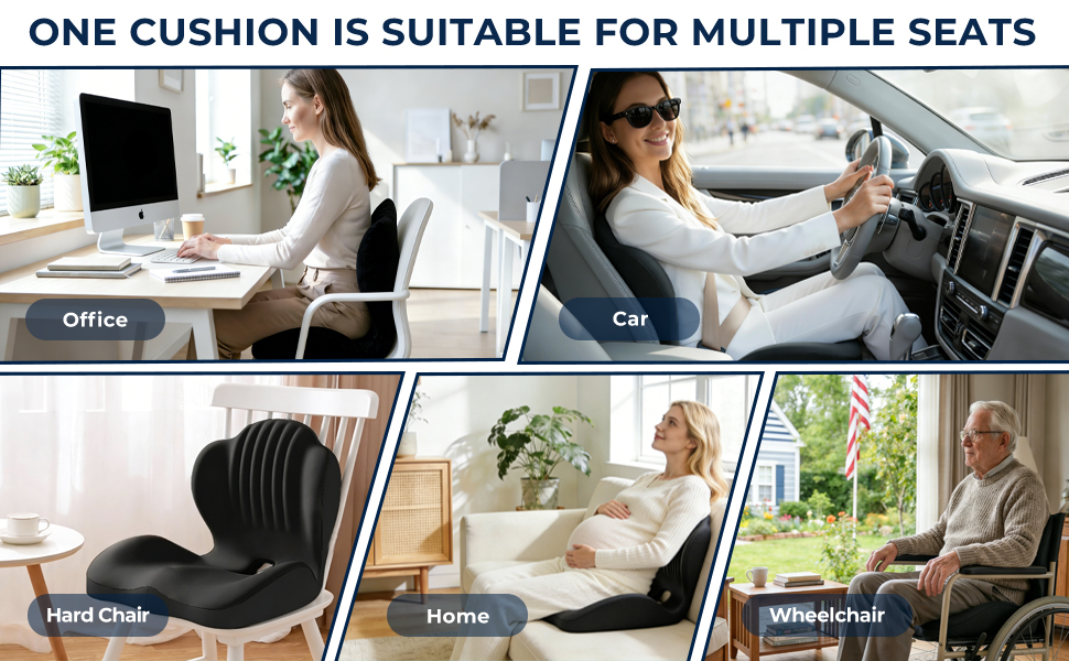 Seat Cushion for Office Chair and Car