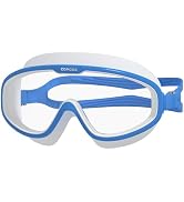 COPOZZ Kids Goggles for Swimming 8-12, Youth Wide View Anti Fog No Leak Clear Swim Goggles for Bo...