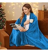 BRILLIO Electric Heated Blanket 62"x84" Twin Size Flannel Fleece - 4 Heat Settings &amp; 10H Auto Shu...