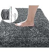 Yimobra Fluffy Plush Bath Rug, Super Shaggy Soft Comfortable Non Slip, Water Absorbent Microfiber...