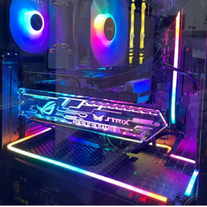 PC CASE WITH NEON STRIP LIGHT