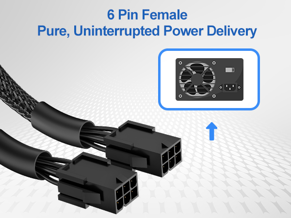 6 to 8 pin gpu adapter