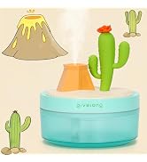 Cactus Mini Humidifier, Cute Desktop Humidifiers for Bedroom, 320ml Portable Small Cool Mist Humi...