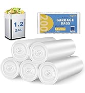 Small Trash Bags, Magesh 1.2 Gallon Trash Bags/Garbage Bags, Strong Wastebasket Liners for Bathro...