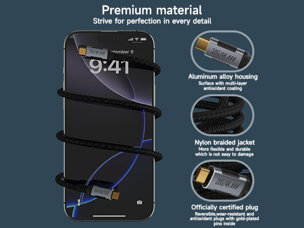 USB C 3.2 Gen 2x2 Cable