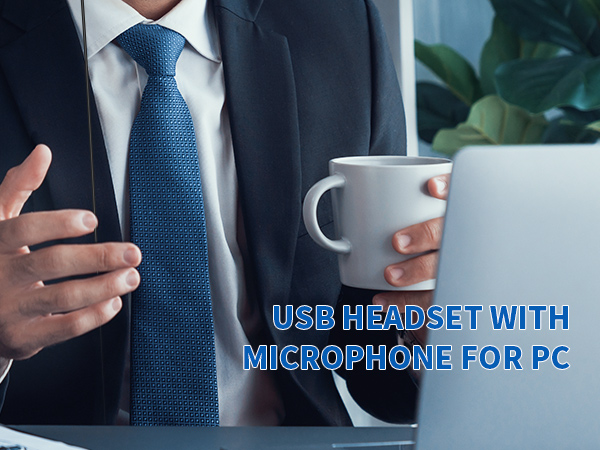 office headset with noise cancelling mic usb headphone computer headset with microphone