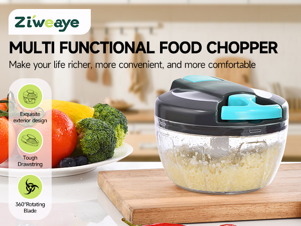  Manual Food Processor Vegetable Chopper