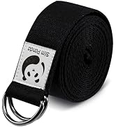 Slim Panda Yoga Strap for Stretching, (10+ Colors,6 Feet/8 Feet) Yoga Bands with Adjustable D-Rin...