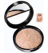 AKARY Baked Powder Foundation, Oil Control Correcting Foundation, Buildable Light to Medium Cover...