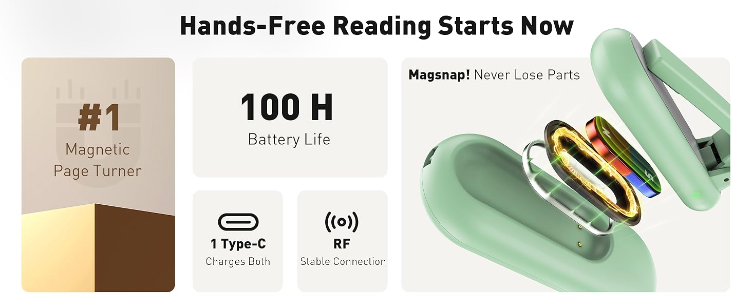 magnetic Kindle page turner- green