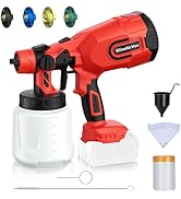 Cordless Paint Sprayer for Milwaukee M18 18V Battery,Electric Spray Paint Gun for House,4 Copper ...