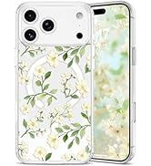 EYZUTAK Magnetic for iPhone 17 Pro Max Case Flower Case Compatible with MagSafe, Pretty Floral St...