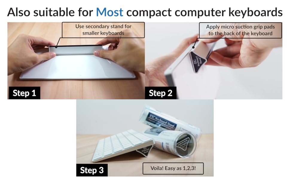 ESC keyboard stand suitable for most compact computer keyboards