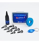 Natufish Fishing Rod Repair Kit with Epoxy Glue &amp; Ceramic Eyelets – 10 Sizes Pole Guide Replaceme...