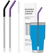 Soledea 2 PCS 30oz Reusable Straws Ideal for 30oz Stanley Cup &amp; 24oz Tumblers, Stainless Steel Dr...