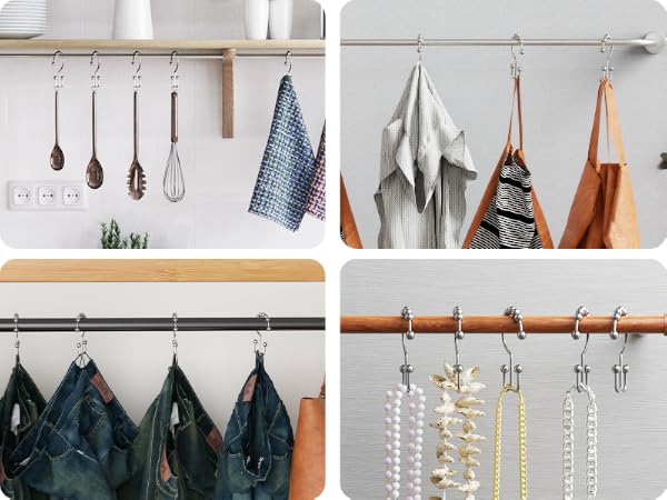 Nickel Double Shower Hooks