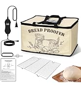 Msiud Bread Proofer with Heater, Dough Proofing Box with Temperature Control Timer, Foldable Sour...