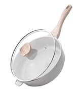 Kordisen Nonstick Ceramic Deep Frying Pan with Lid, 10 Inch Ceramic Skillet, Saute Pan for Cookin...