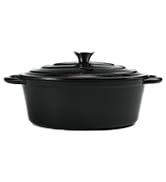 Kerilyn 4.5 QT Enameled Oval Dutch Oven Pot with Lid and Dual Handles, Cast Iron Dutch Oven for C...