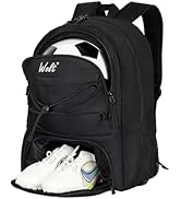 WOLT Soccer Bag, Soccer Backpack, Basketball Backpack with Cleat Shoe and Ball Compartments Sport...