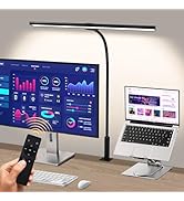 SEOUFRDZ LED Desk Lamp, Stepless Dimming Desk Lamps with Clamp Eye Caring Desk Light with Adjusta...
