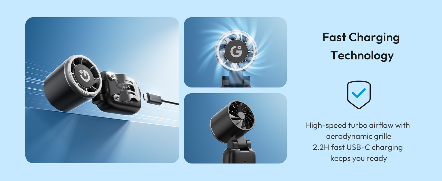 clip on fan rechargeable clip fan travel essentials travel fan 3-speed 180° tilt fishing women men