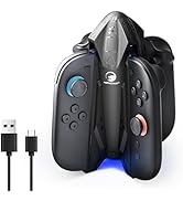 HONCAM Charging Dock for Nintendo Switch 2 Joy-con with 7 Cool RGB Light, Switch 2 Accessories 4 ...