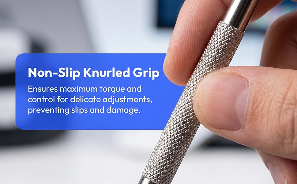 Non-Slip Knurled Grip