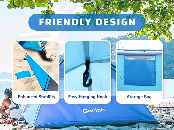 packable pop up shade tent for beach
