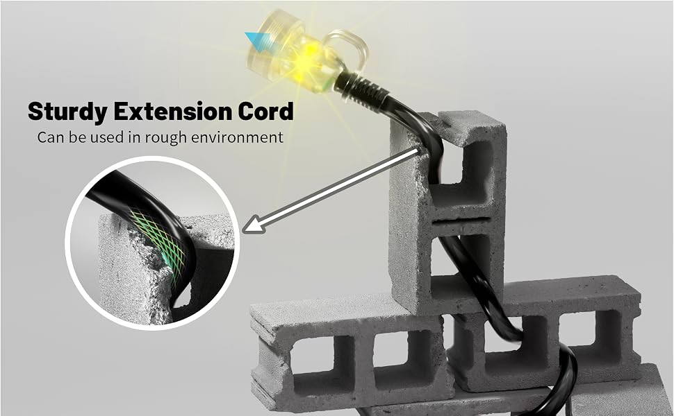 black extension cord