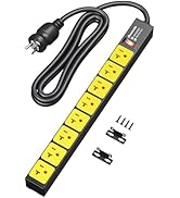 DEWENWILS Heavy Duty Power Strip 20AMP, 8 AC Outlets, Overload Protection &amp; 600J Surge Protection...