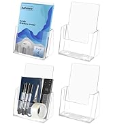 Sahasea Brochure Holder 6 x 9, 4 Pack Flyer Holder for Real Estate, Acrylic Sign Holder, Clear Br...