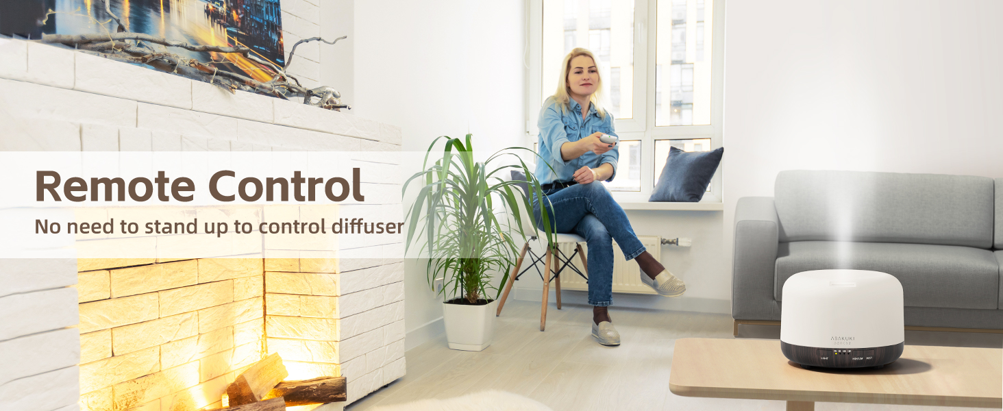 remote control diffuser for essential oils