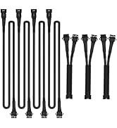 Nilight Extension Cable for Motorcycle LED Strip Lights 4PCS 2 Feet Extension Cords 3PCS 2 Way Y ...