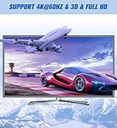 4K HDMI Switch 5 in 1 Out 4K@60Hz, 5 Port 5x1 HDMI Switcher Box with Remote Control and Automatic...