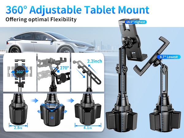 360° Adjustable Tablet Mount Offering optimal Flexibility